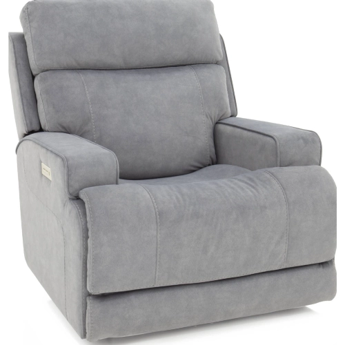 Ashbee Zero Gravity Power Recliner w/ Power Head Rest & Footrest Ext in Dolphin Grey Fabric